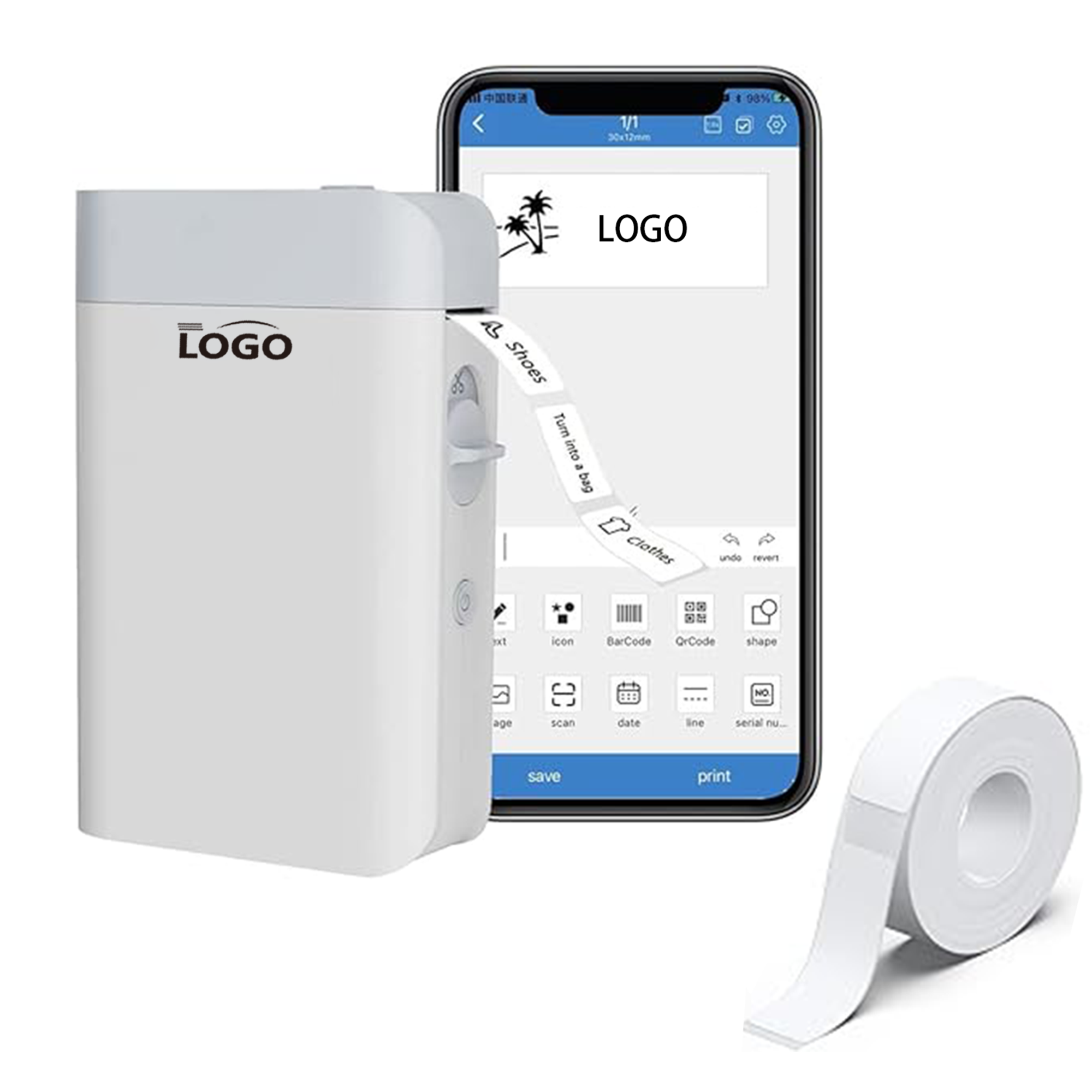 Label Maker/Printer - Portable, Multi-Use Design