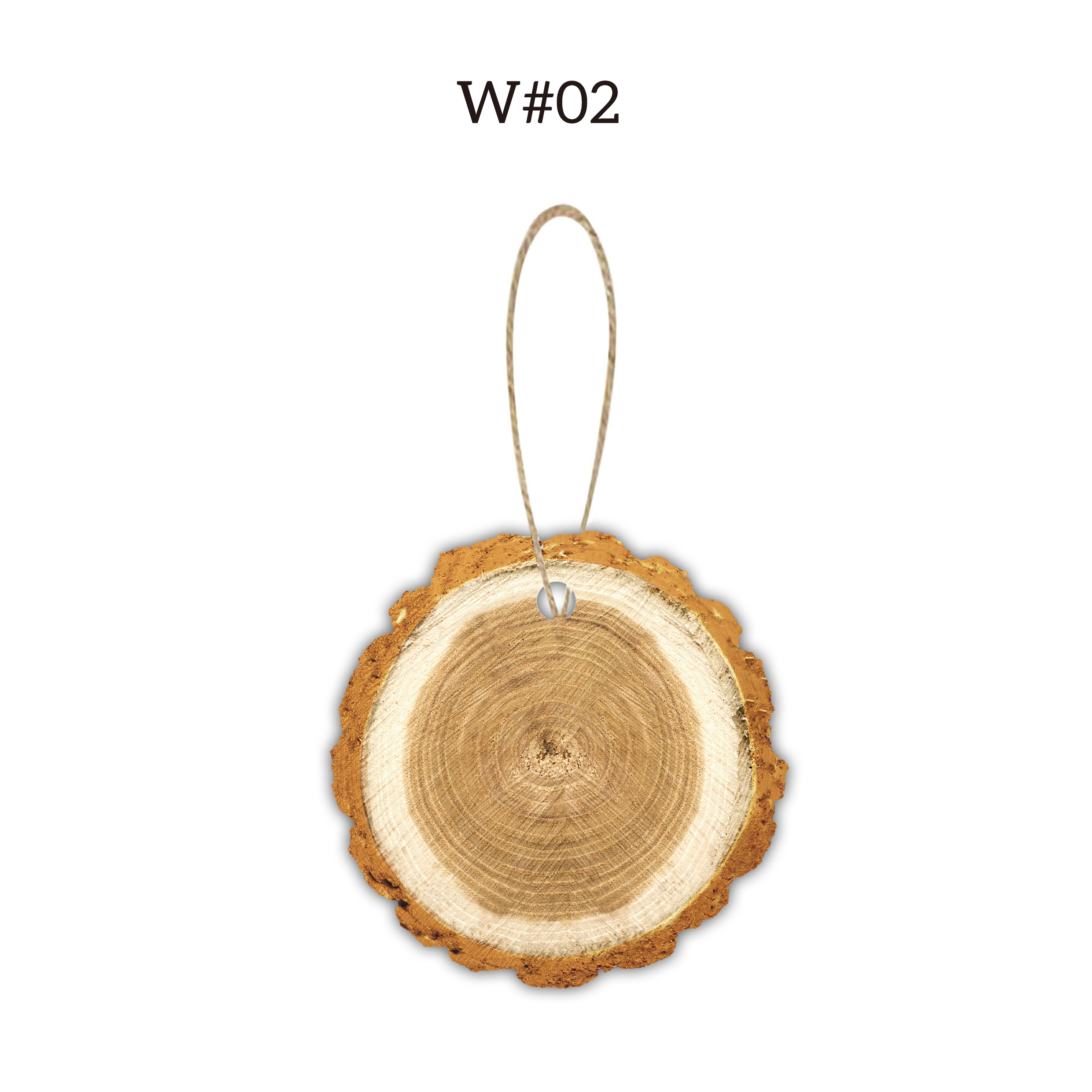 3" Full Color Christmas Ornament - Trunk w/ hemp rope 25