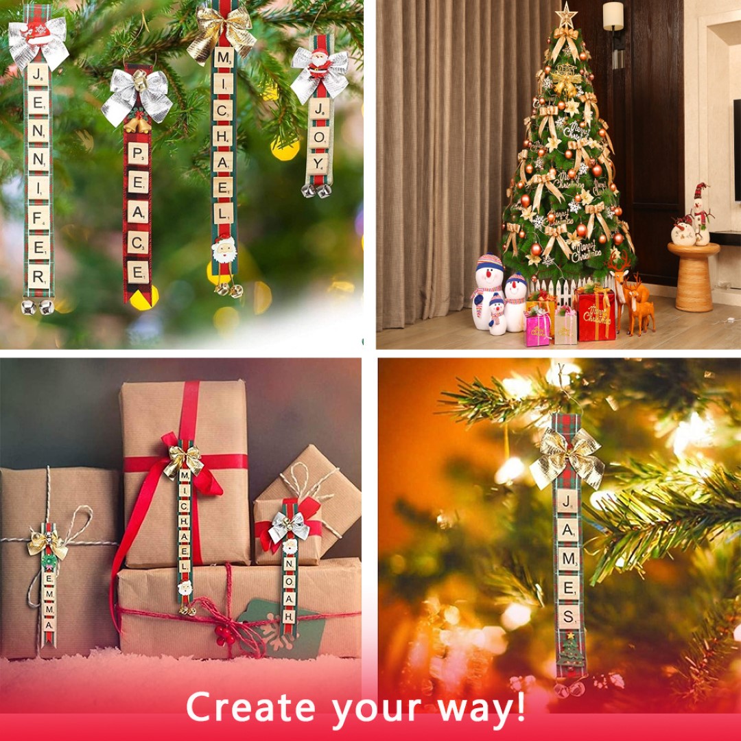 DIY Letter Christmas Tree Decorations