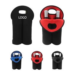 Neoprene Wine Beer Carrier Tote Cooler Bag