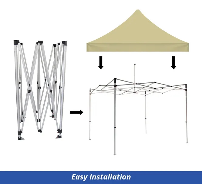 Beige Canopy Tent (Topper+ Frame) 12