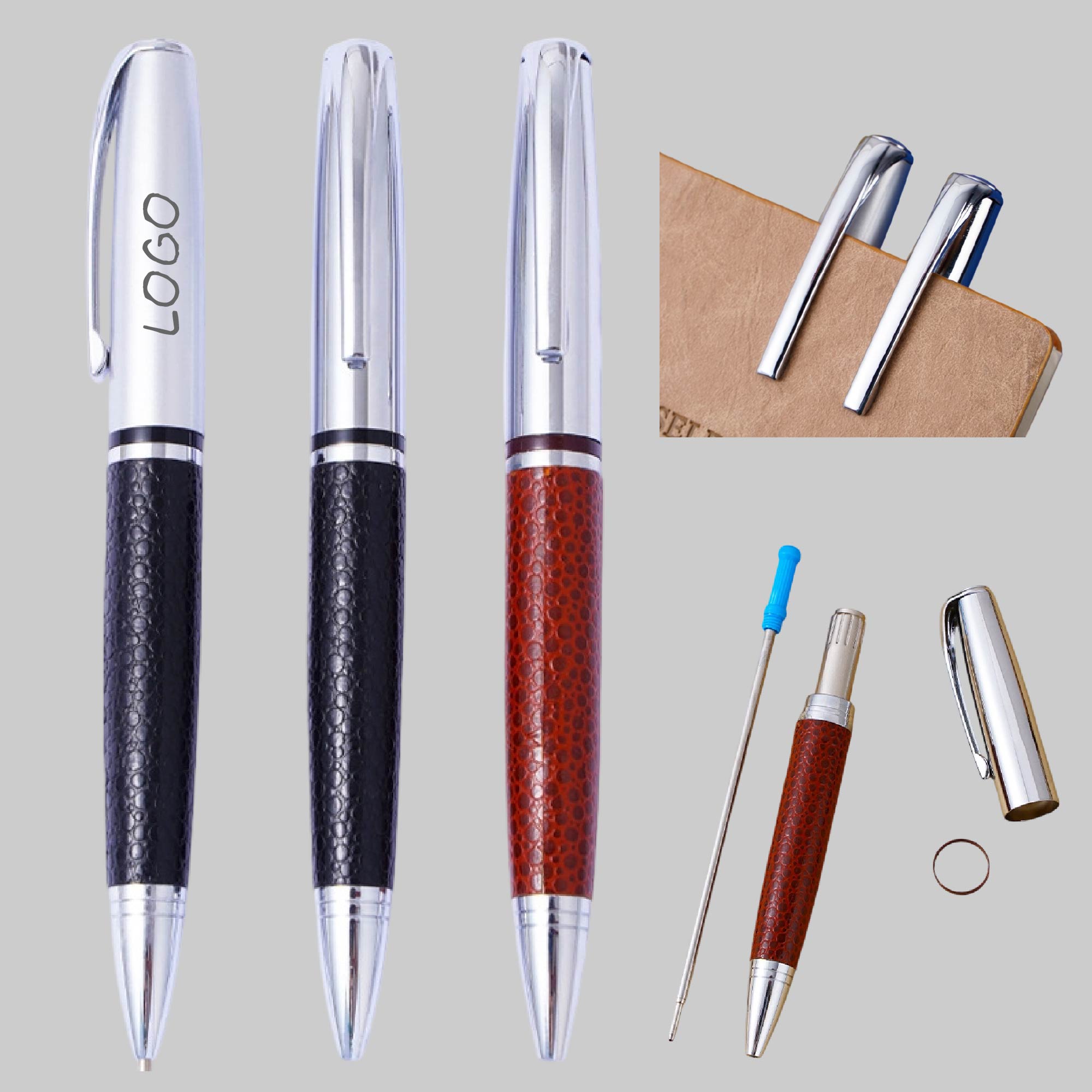 Metal Leather Pen 3
