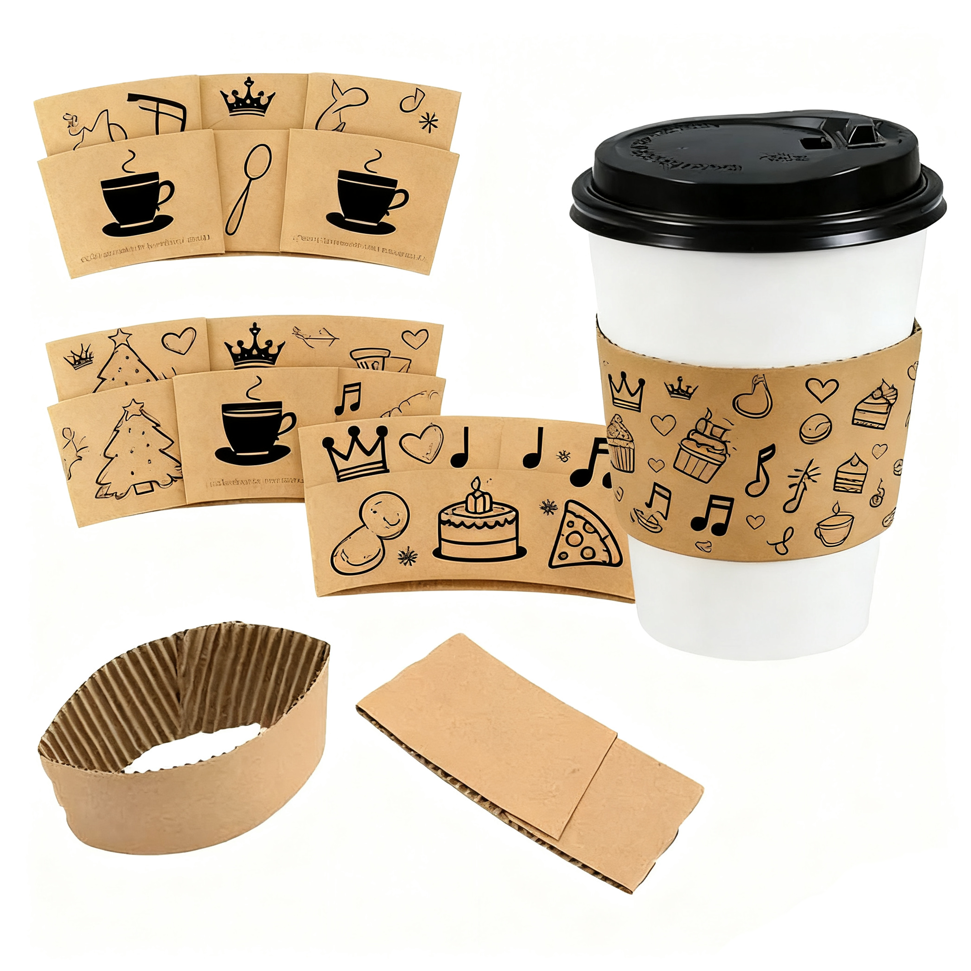 Corrugated Hot And Cold Drink Cup Sleeve 3