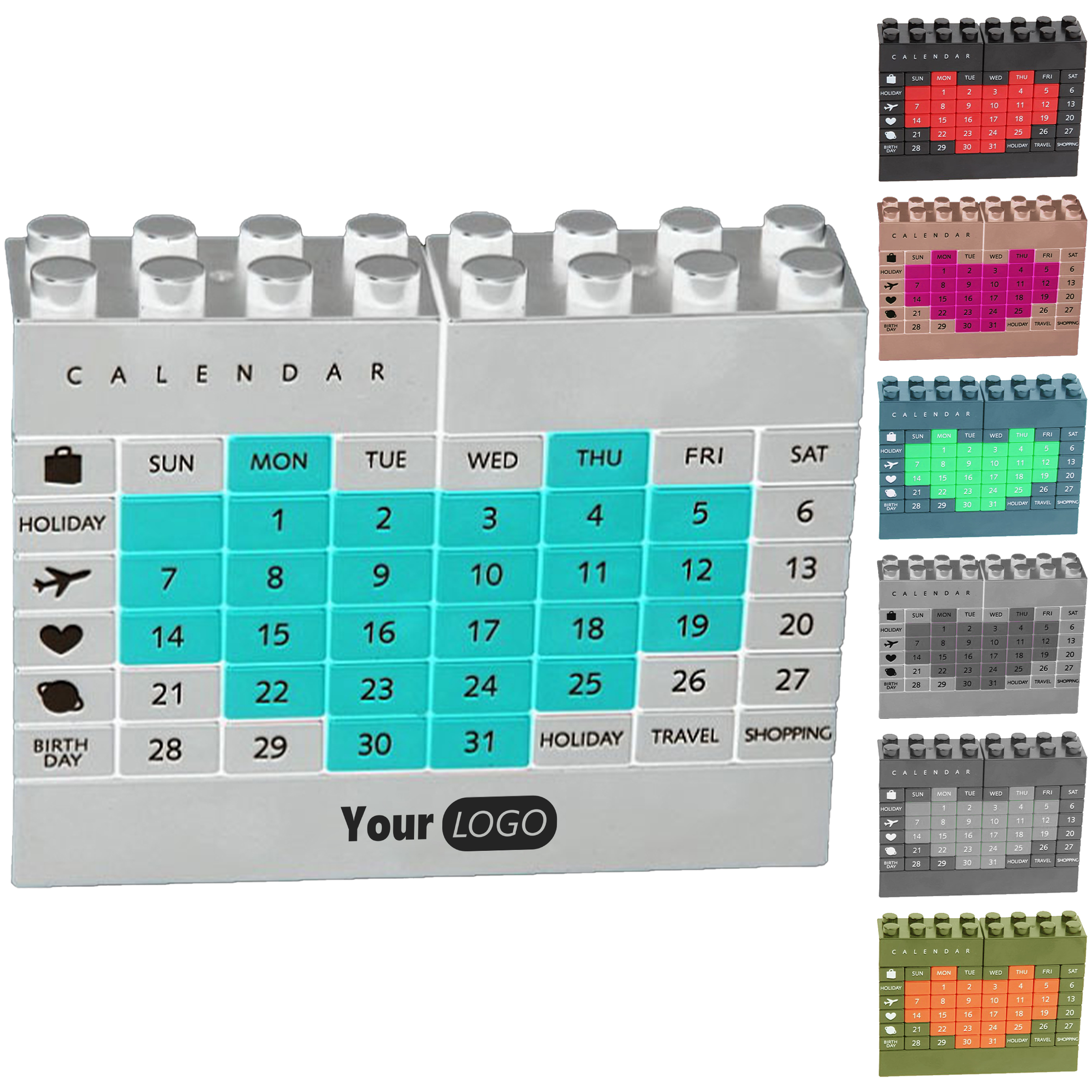 Plastic Interactive Block Desk Calendar