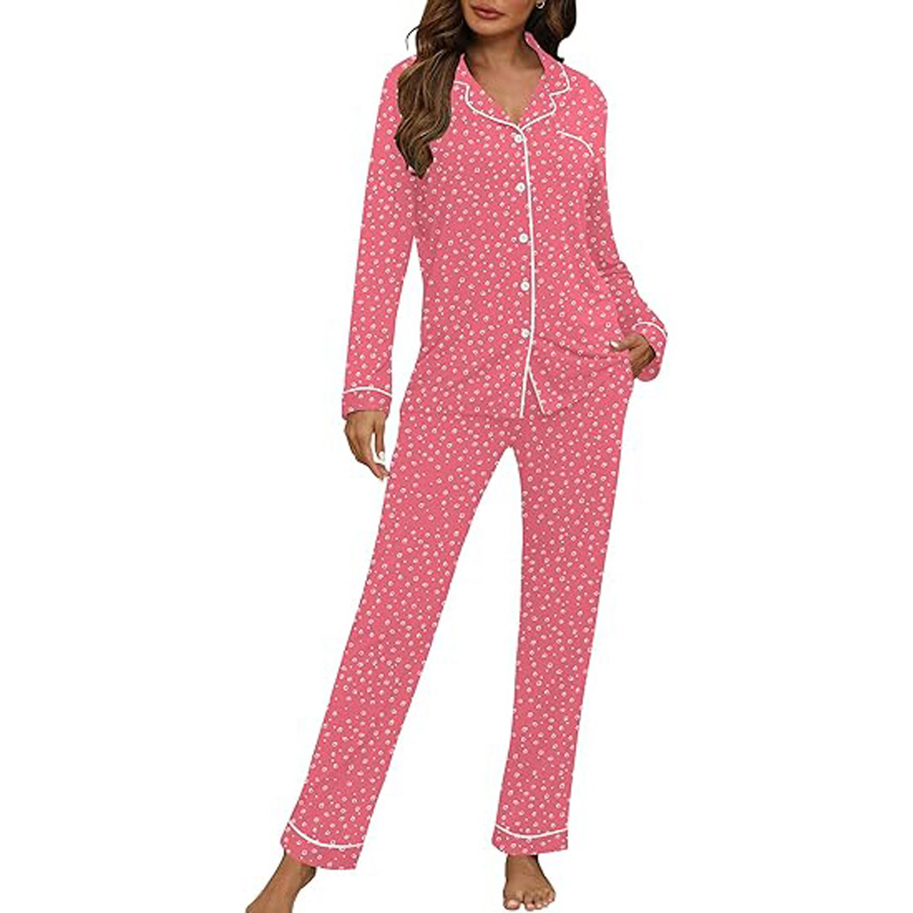 Women's Long Sleeve Pajama Set 25