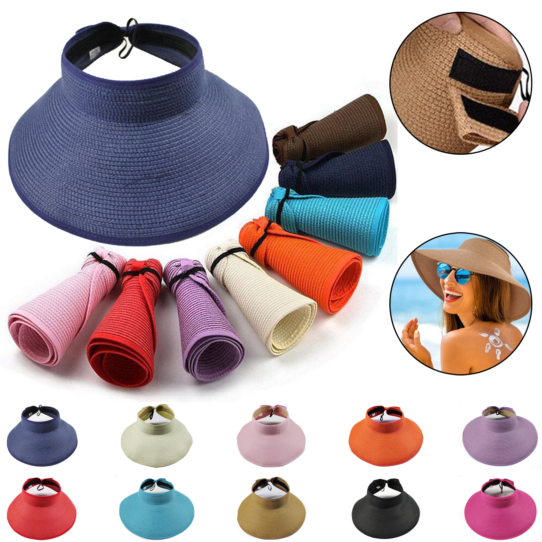 Foldable Straw Sun Hats 6
