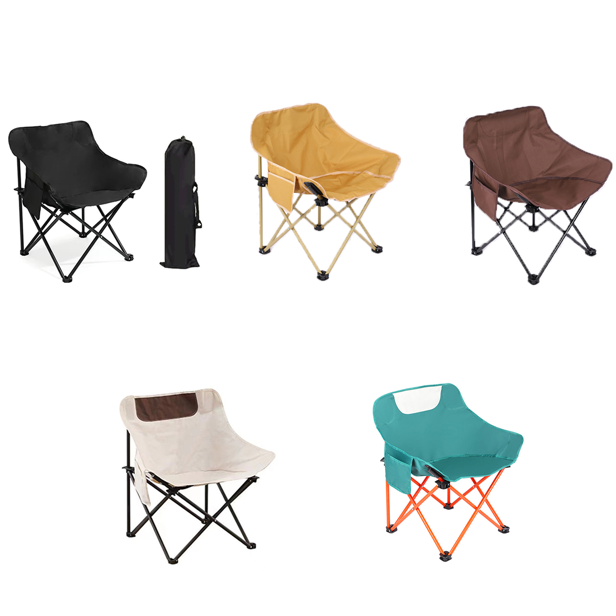 Portable High Back Camping Folding Moon Chair