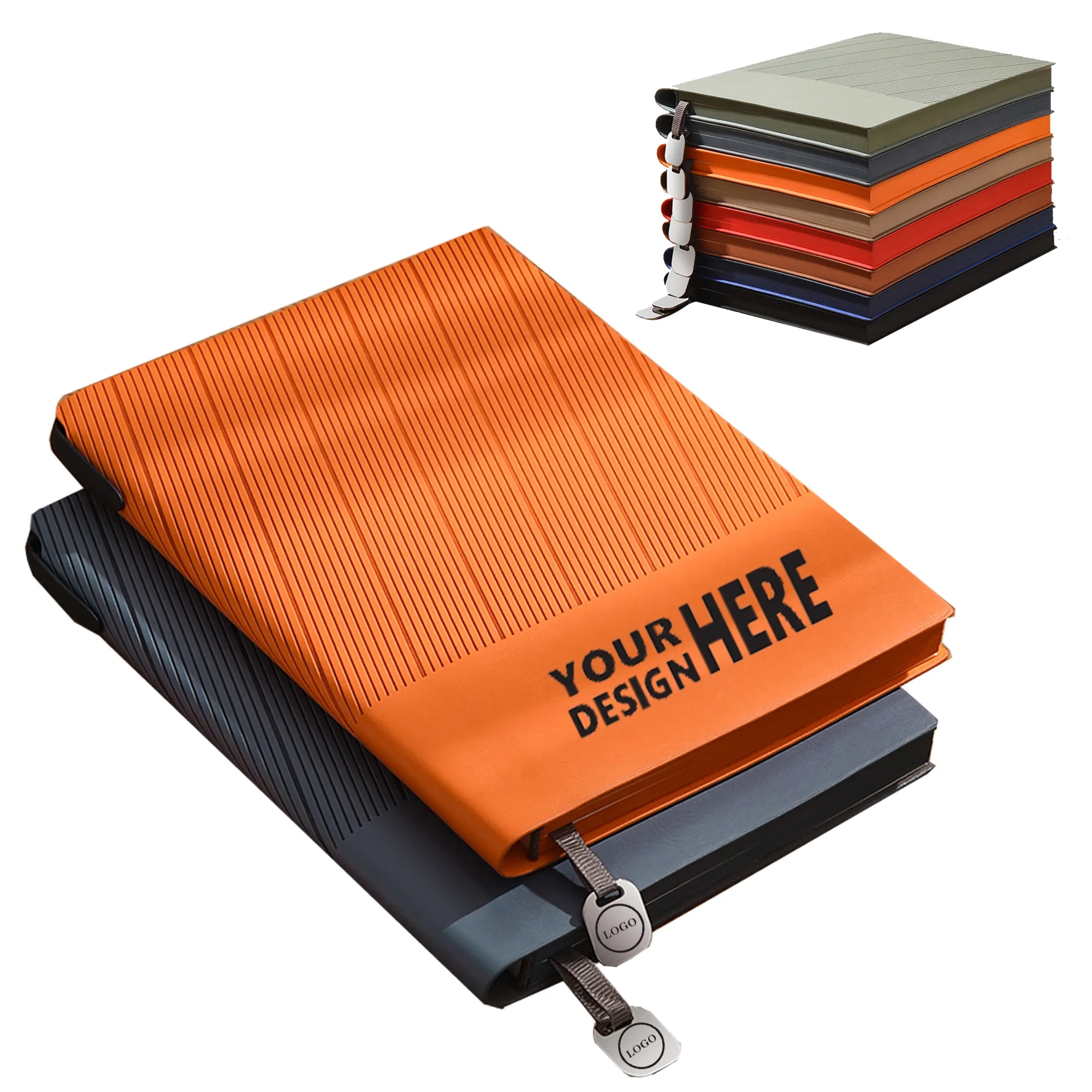 Pen-In-Pocket Leather Brushed Notebook 8