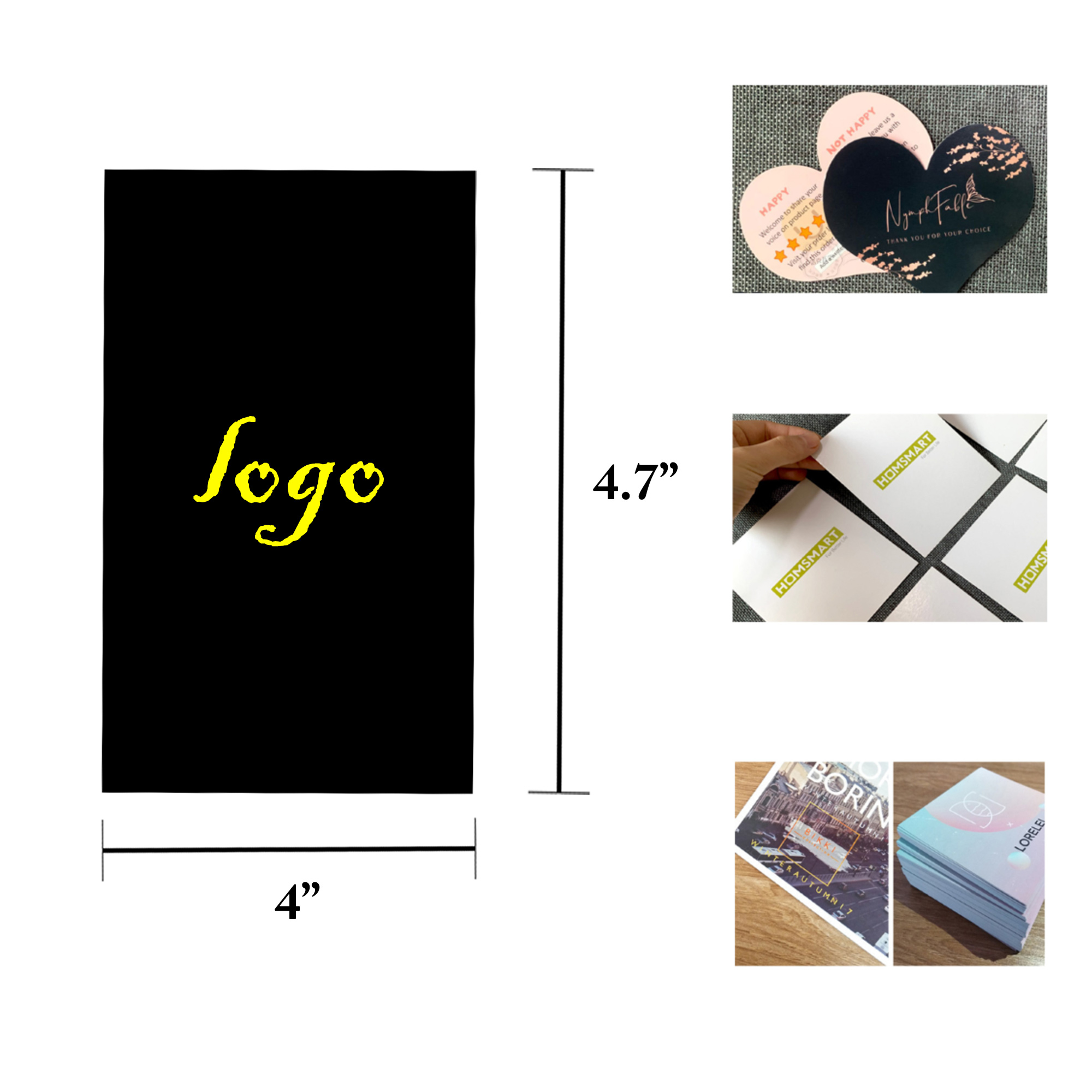 MOQ100 Custom Thank You Business Cards