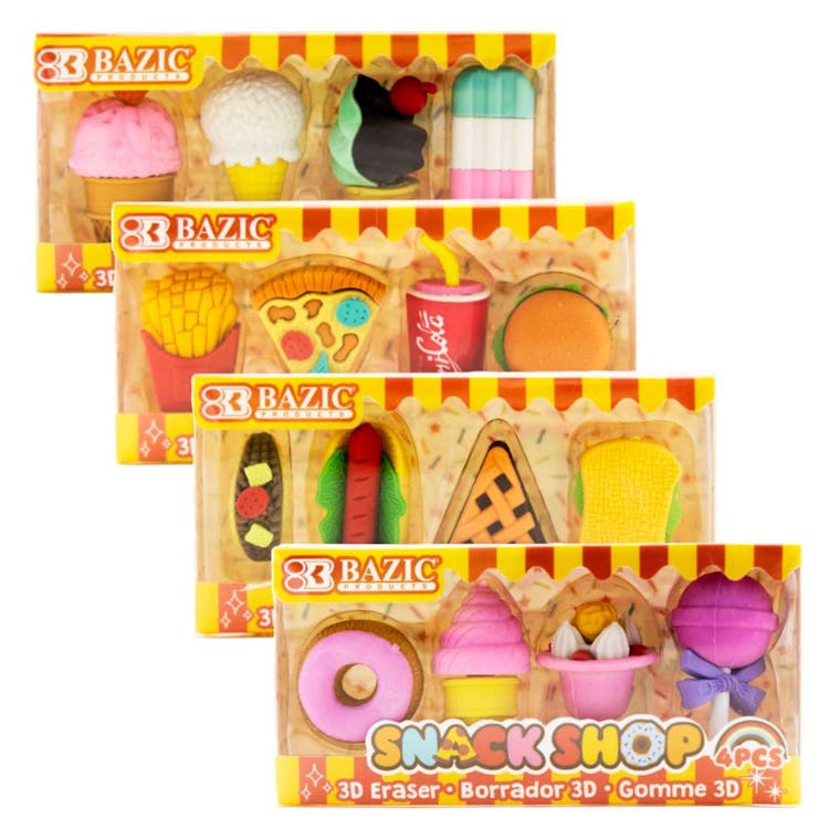 3D Eraser Sets - Snack Shop 3