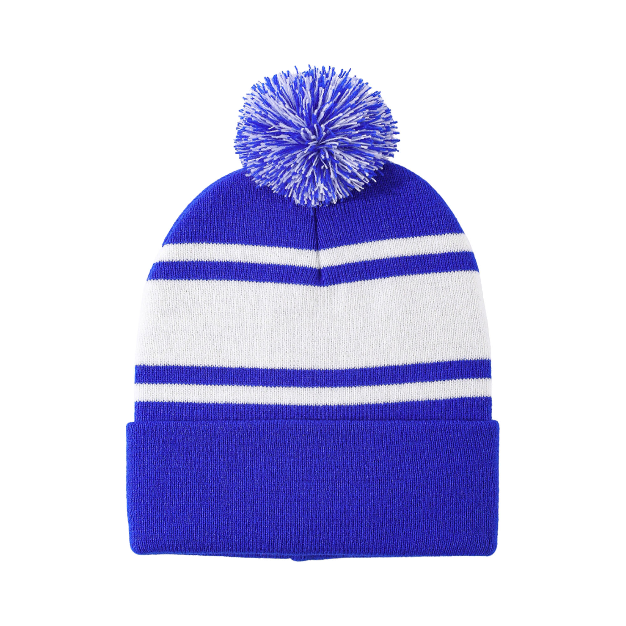 Jacquard-Knit Turn-Up Hat with Pom-Pom 6