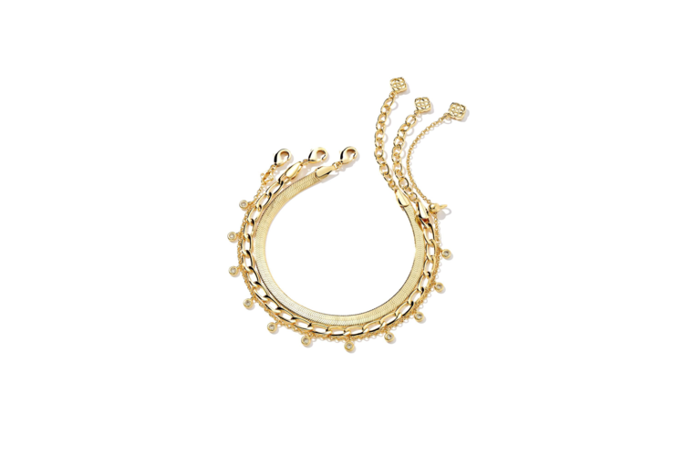Kendra Scott Kassie Set of 3 Chain Bracelets in Gold 3