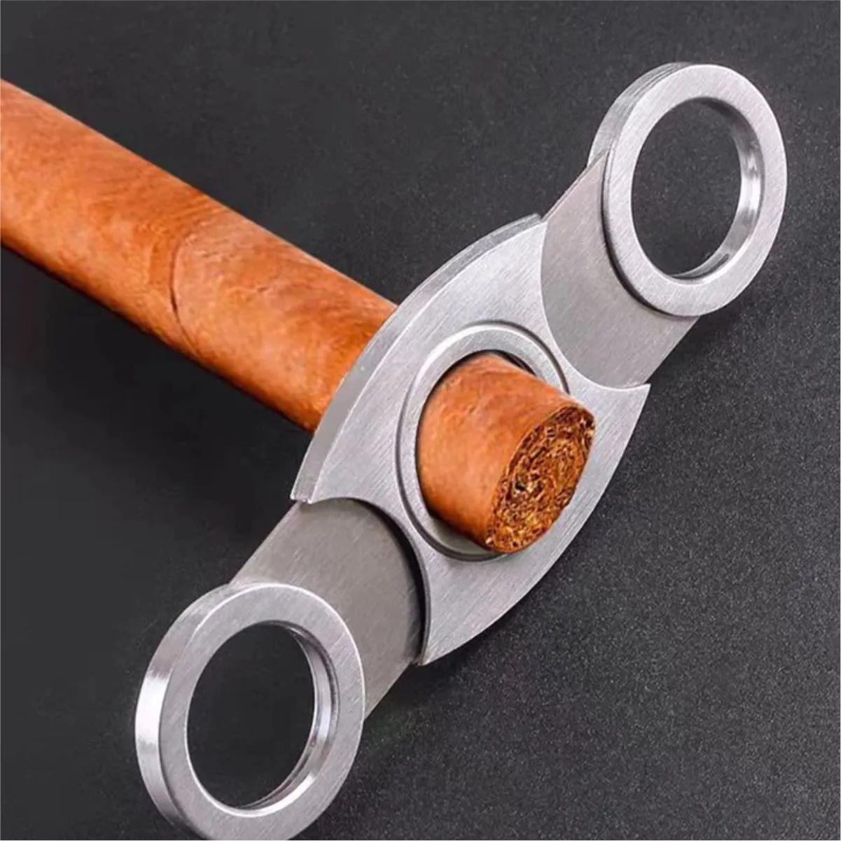 Stainless Steel Double Blade Cigar Cutter 18