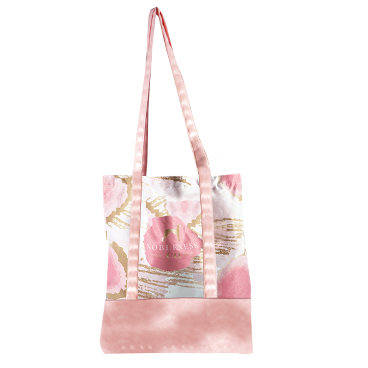 Medium Flat Luxury Tote (14"H x 14"W), custom tote bag with logo imprint 2