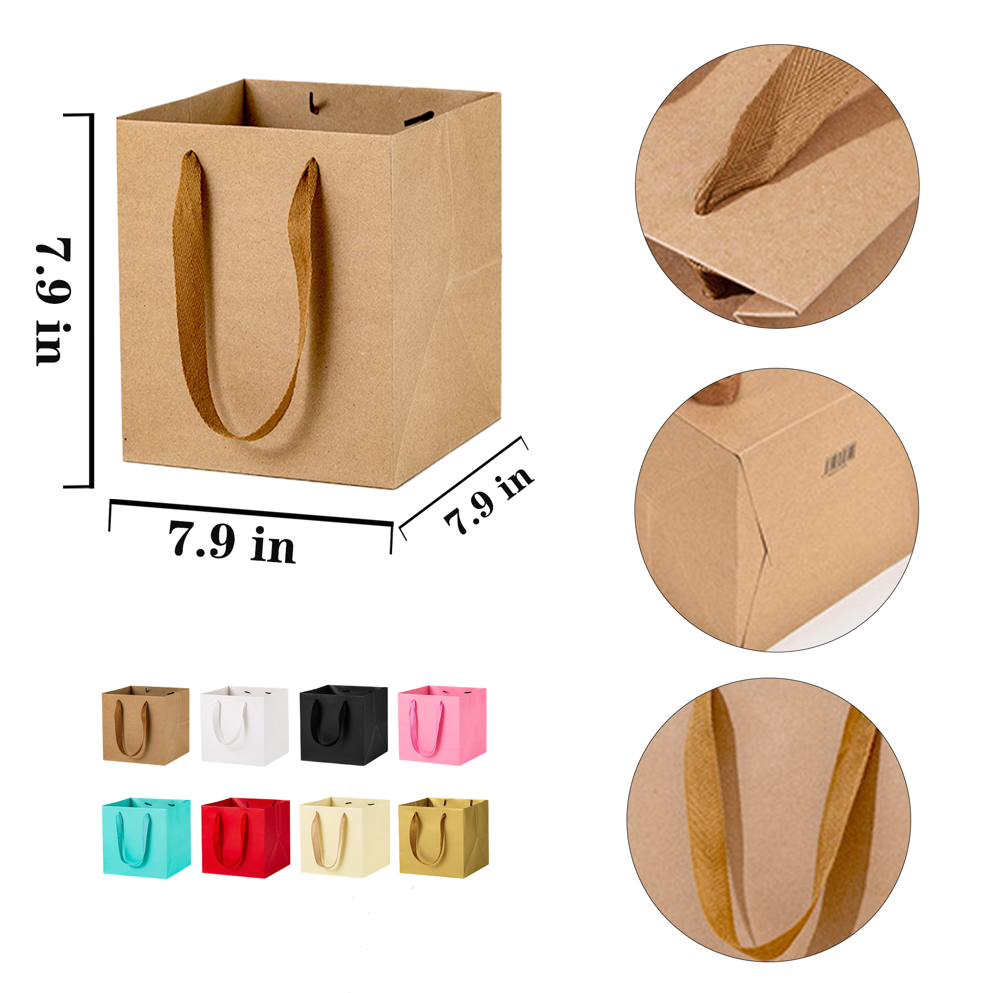 Customizable Square Hand Held Paper Bag 3