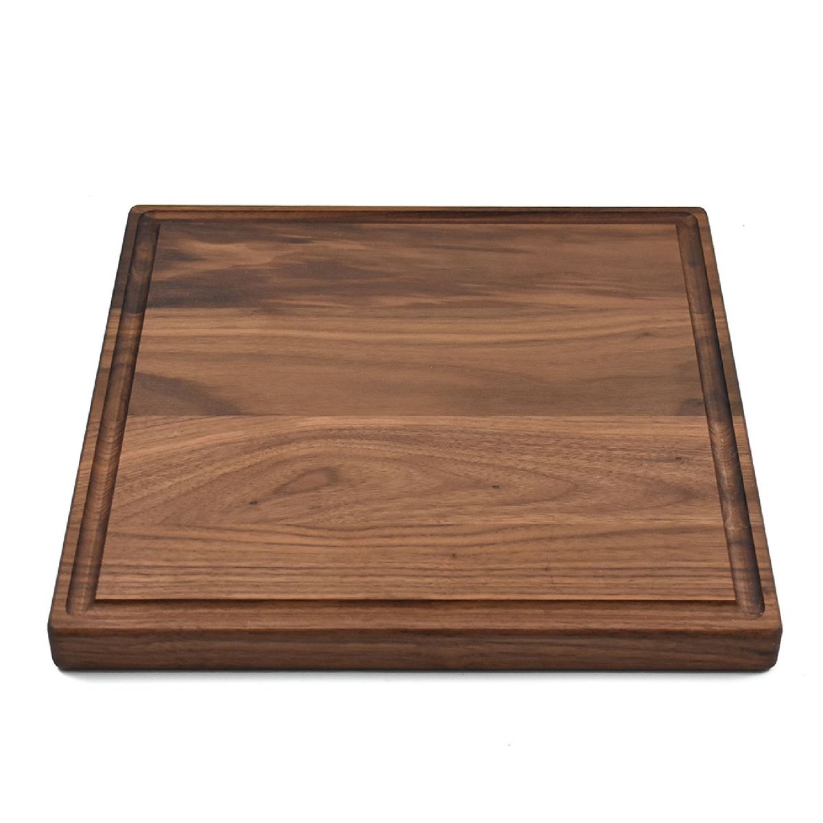12 x 12" Walnut Square Cutting Board with Juice Groove - Thumbnail 4