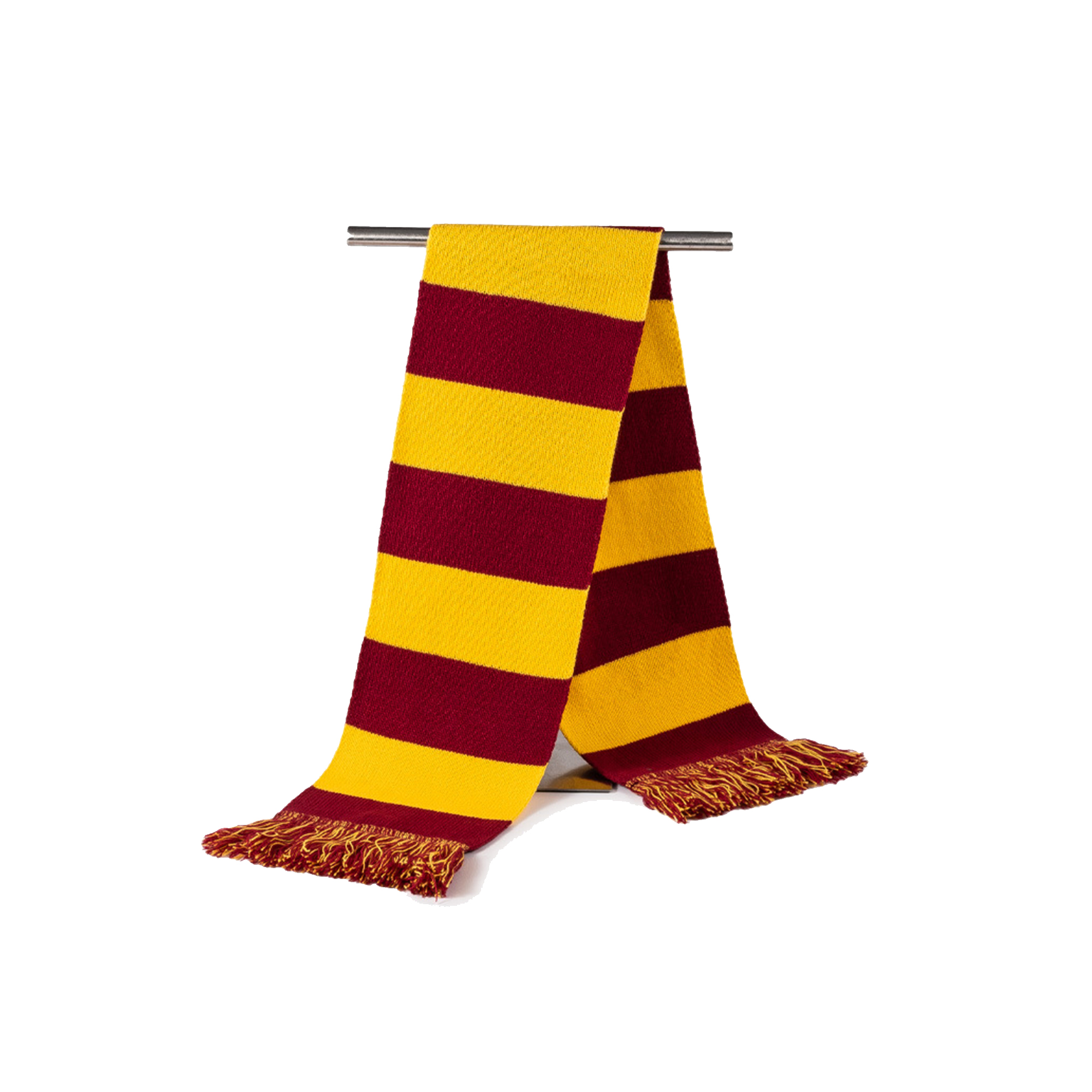 Jacquard Knit University Scarf With Fringe 11