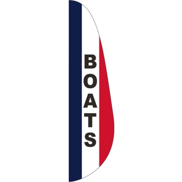 3' x 12' Message Feather Flag - Boats