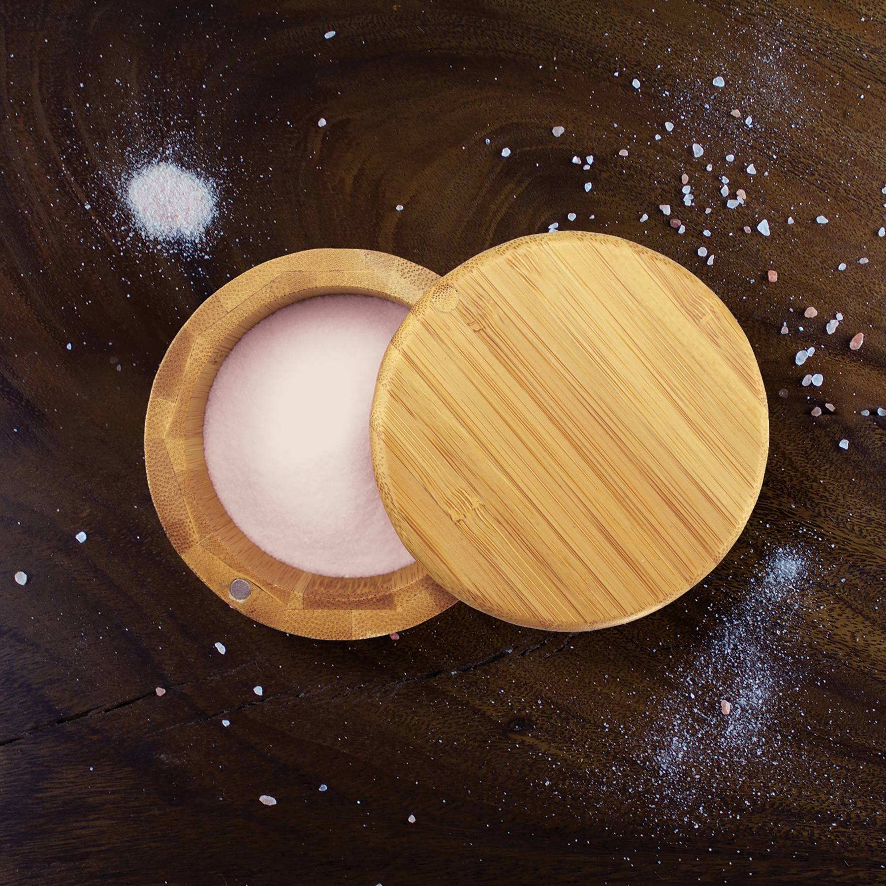 Round Salt Box with Magnetic Swivel Lid 27