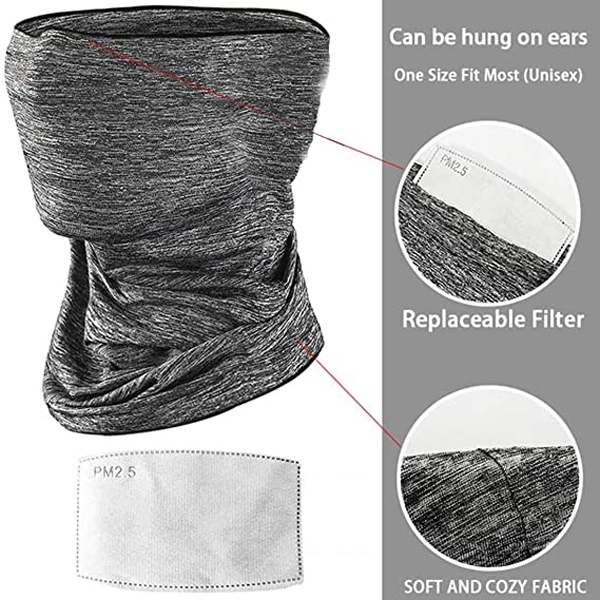 Heathered Cooling Gaiter With PM2.5 Filter