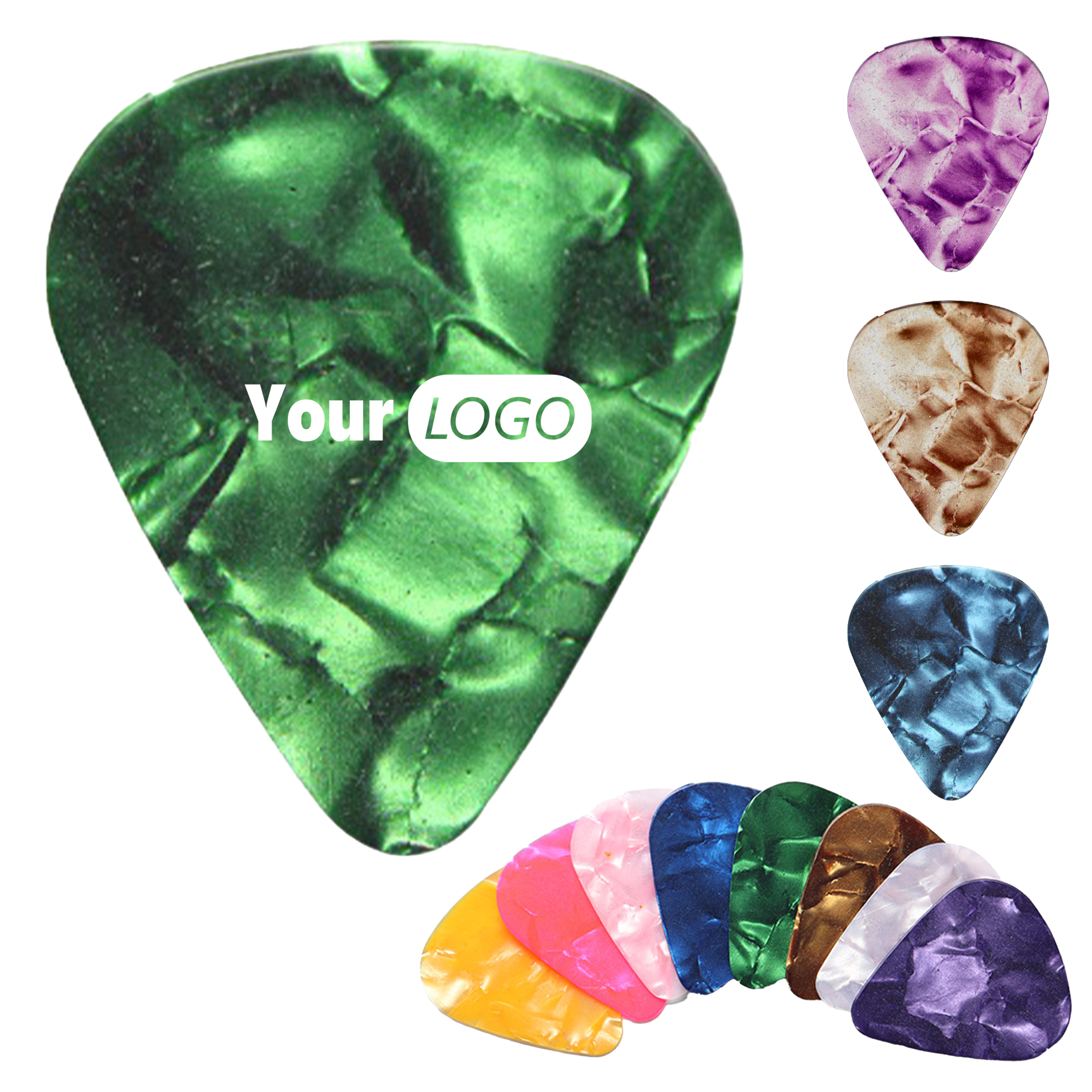 Abs Premium Lightweight Celluloid Guitar Picks In Assorted Colors 6