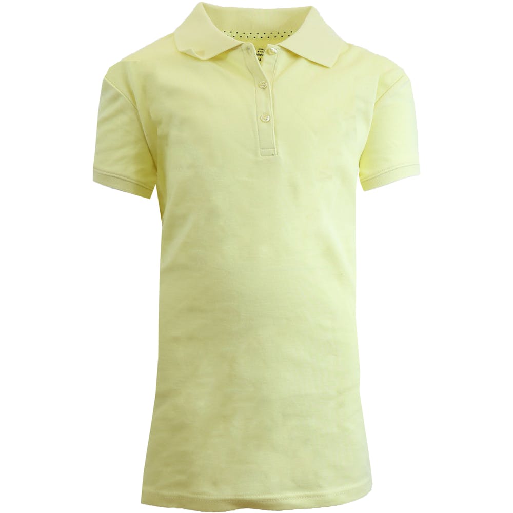 Girls' School Uniform Polo Shirts - Yellow Short Sleeve Size 7 - 16 3