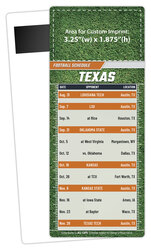 Football Schedule Laminated Card/Postcard with Magnet Strip 3.5x8.5 - 14 pt.