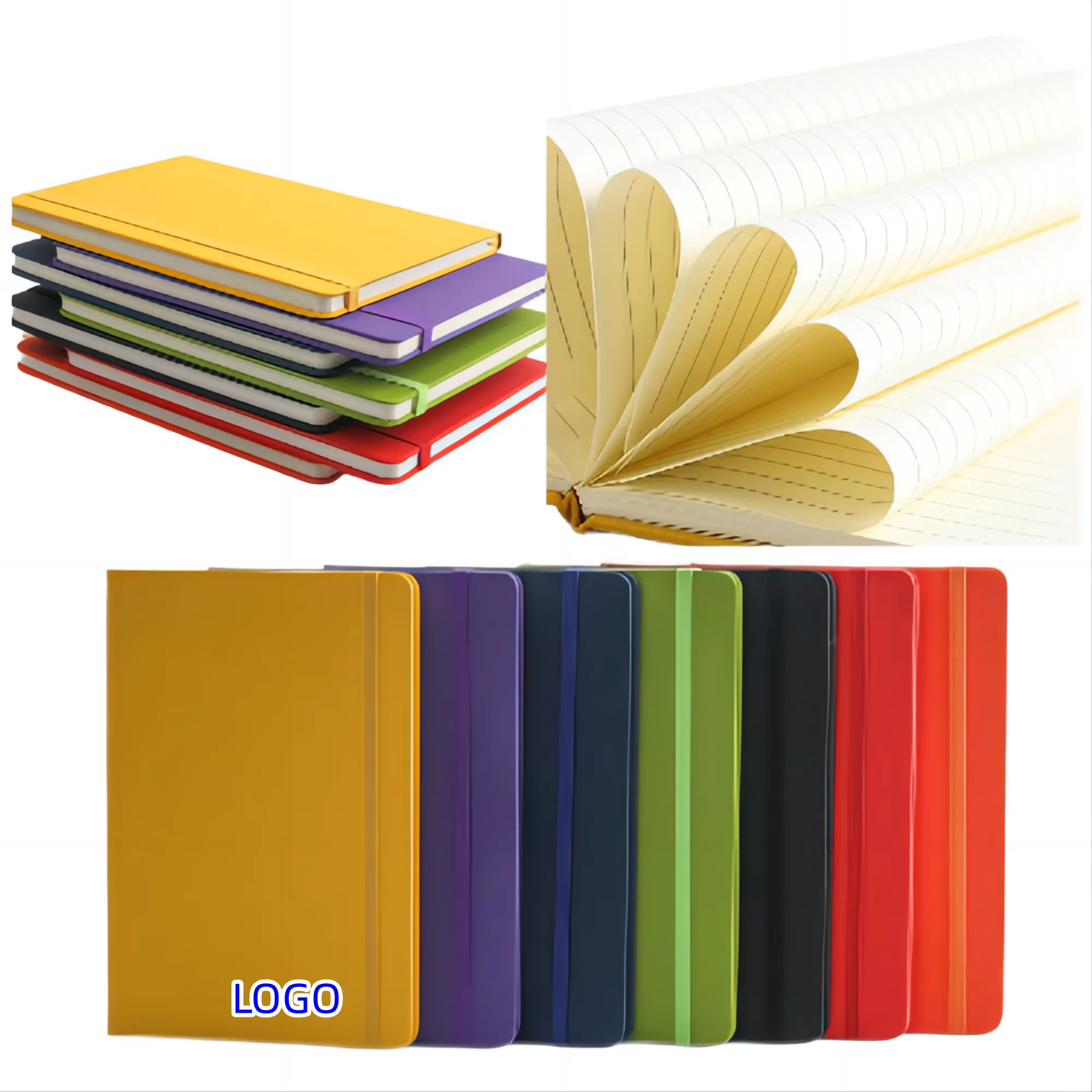 Full Color Pu Leather A5 Strappy Notebook