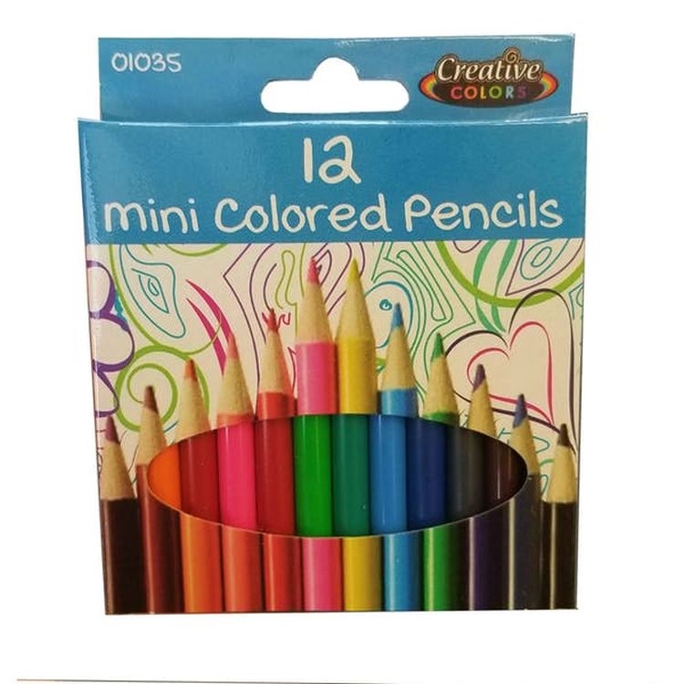 Mini Colored Pencils - 12 Count Pre-Sharpened