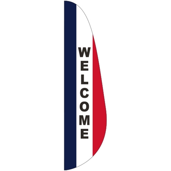 3' x 15' Message Feather Flag - Welcome