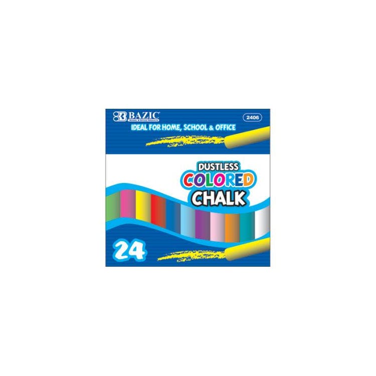 Colored Chalk - 24 Pieces 3