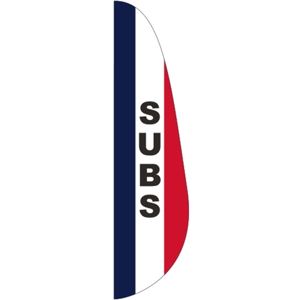 3' x 12' Message Feather Flag - Subs