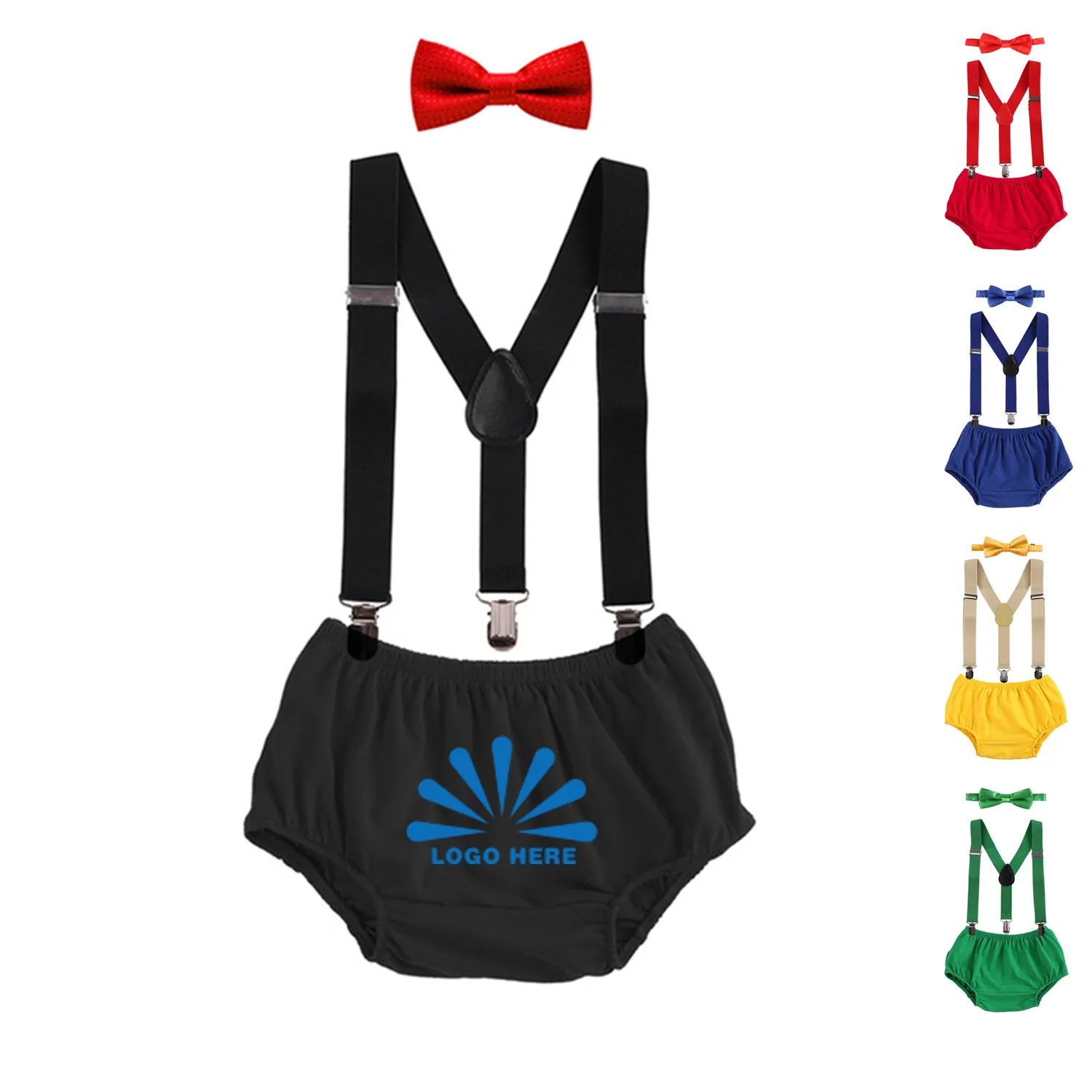 Baby Boy's Birthday Outfit With Suspenders 7