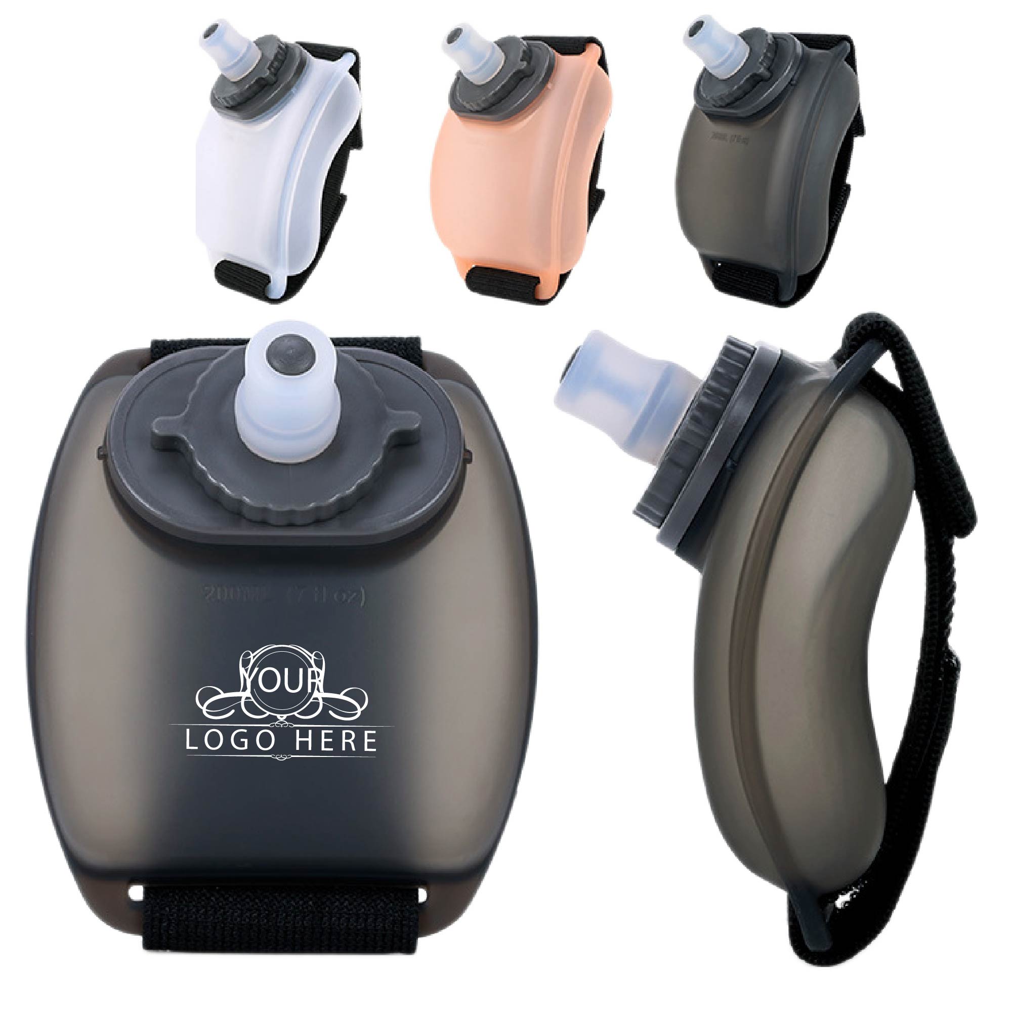 Silicone Sports Running Wrist Water Bottle 7 oz