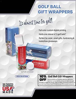 Golf ball tuck box sales flyer