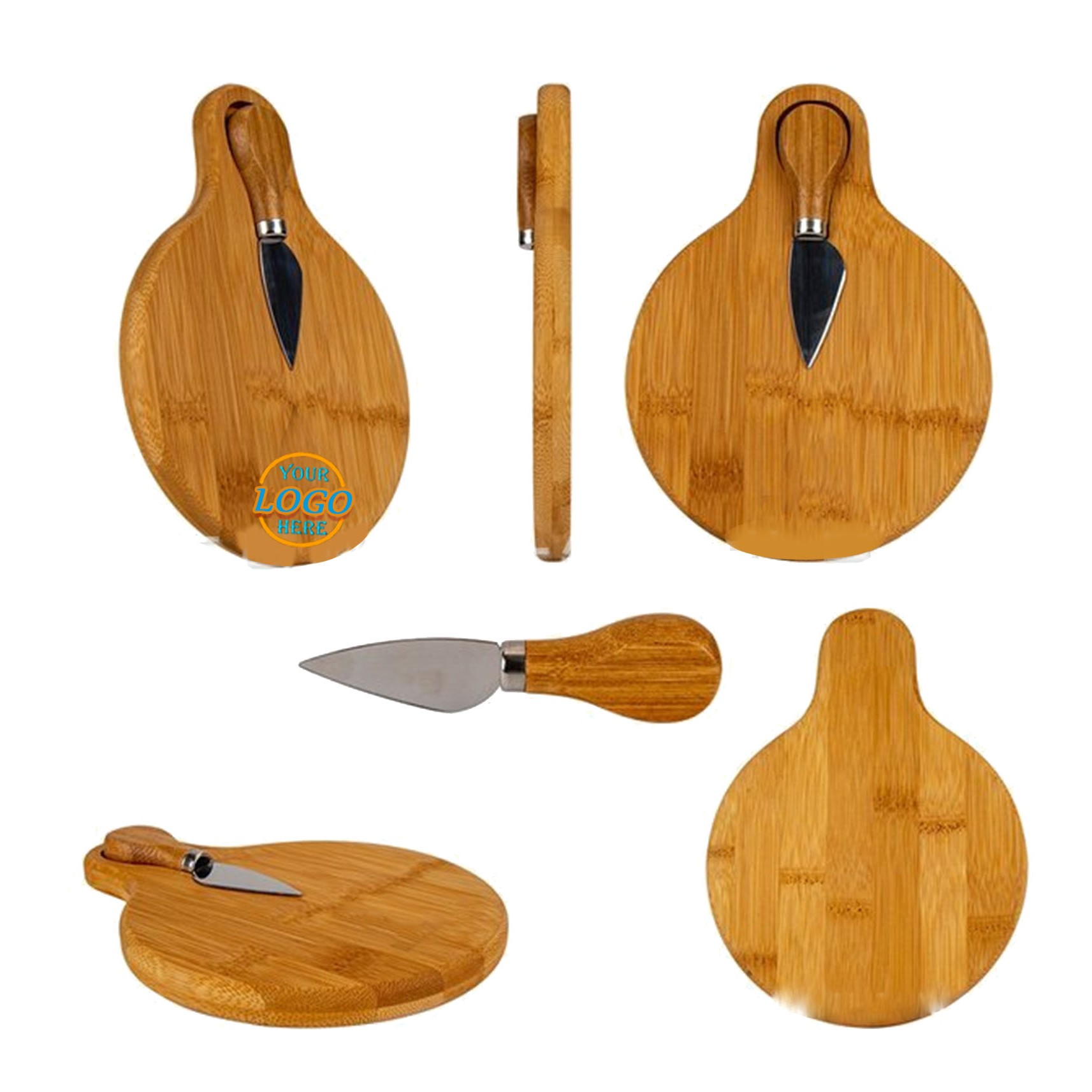 Bamboo Cutting Board with Knife