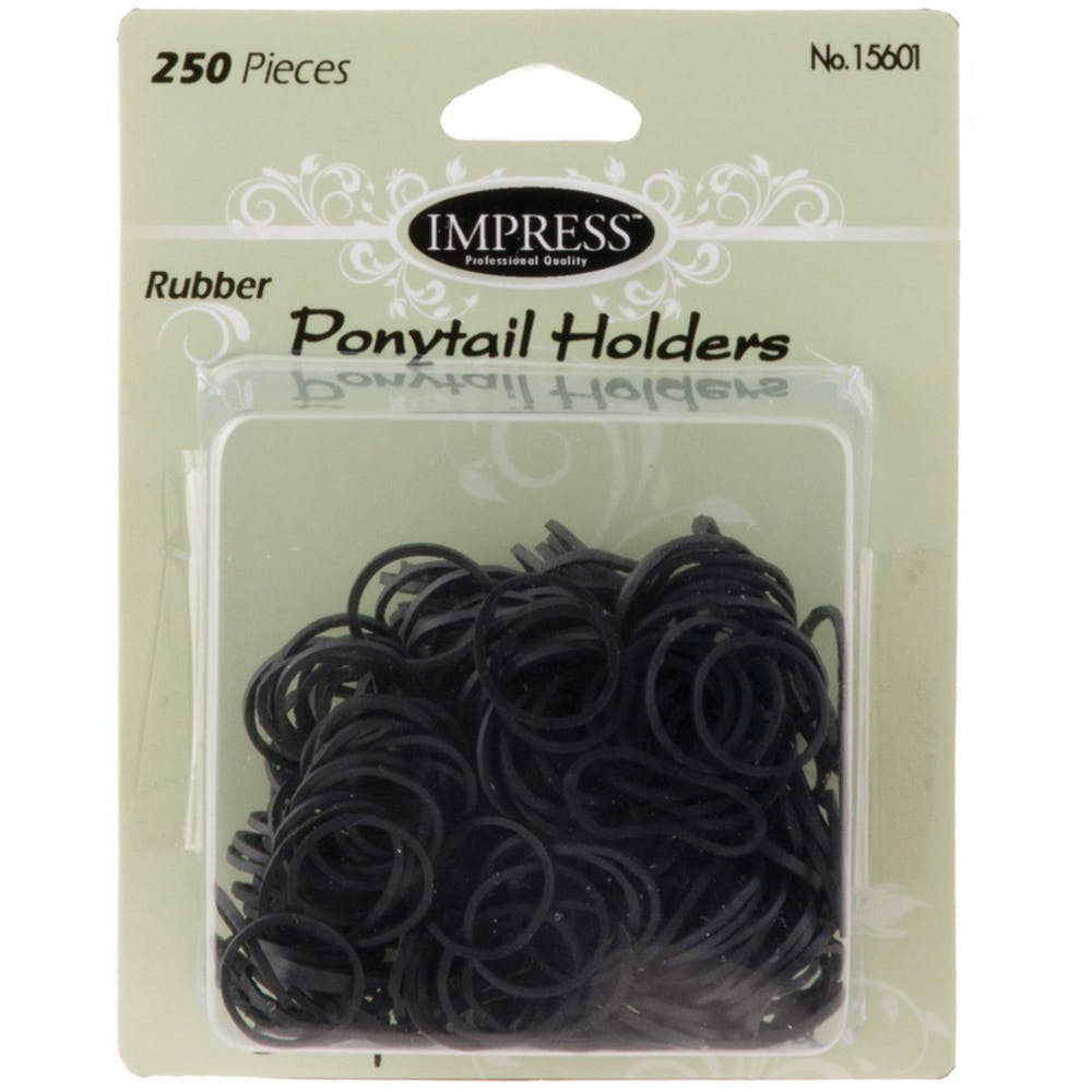 Hair Elastics - 250 Pack Black 3