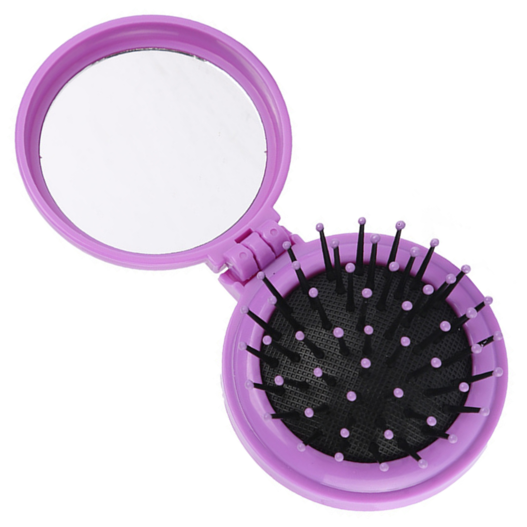 Folding Hair Brush with Mirror 10
