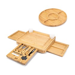 Wood Cheese Board and Knife Set