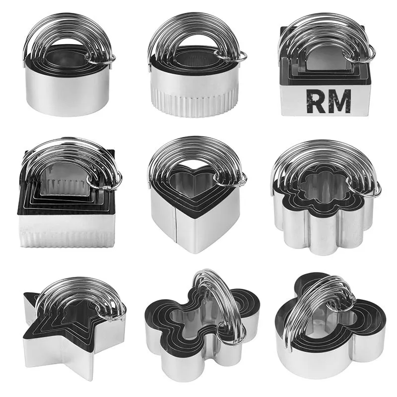 5 Pieces Biscuit Cutter Set With Handle