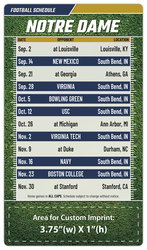 Magnet Football Sport Schedules - 4x7 Round Corners - ND