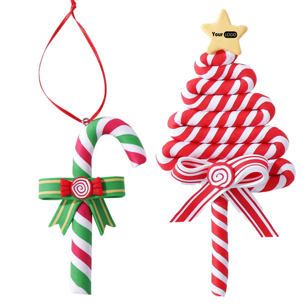 Polymer Clay Handmade Lollipop Ornament For Holiday Decorations