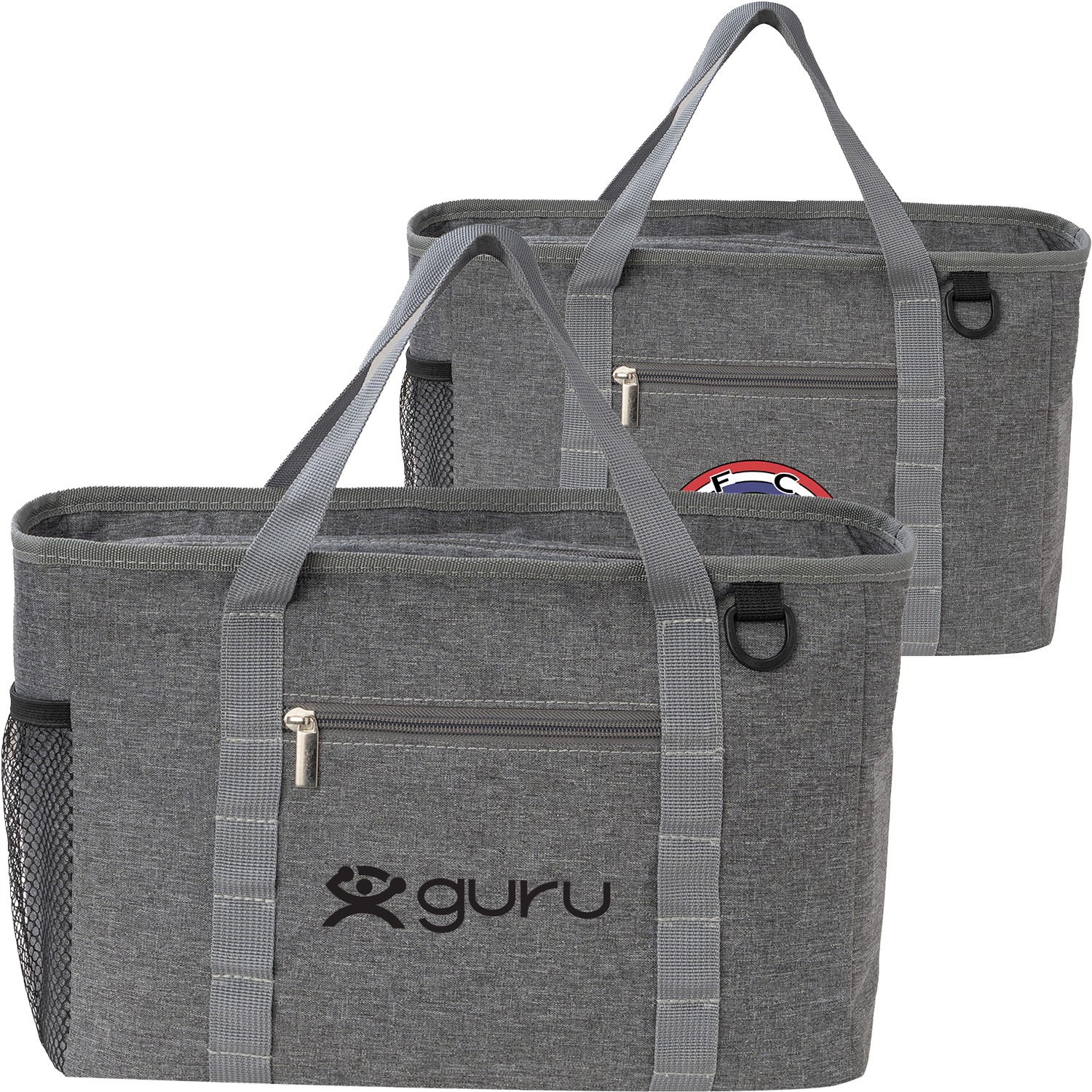 Heather Lite Insulated Lunch Bag with Zipper Pockets