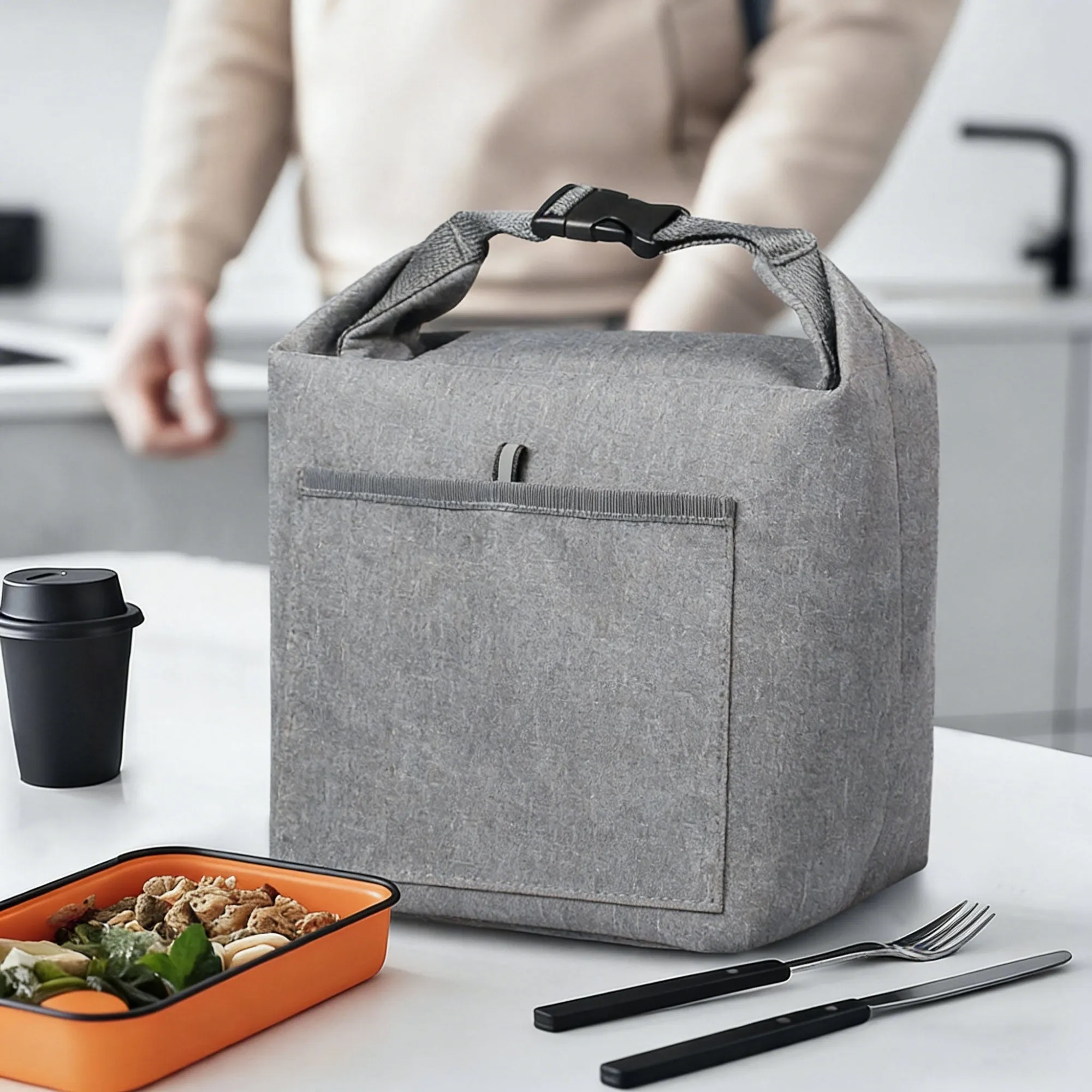 MOQ1 Portable Insulated Lunch Bag Thermal Food Tote Carrier 12
