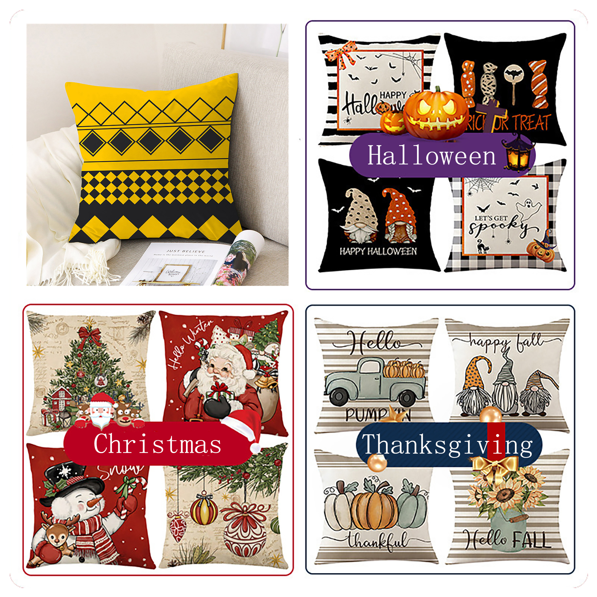 High-Quality Linen Pillowcase with Hidden Zipper 13