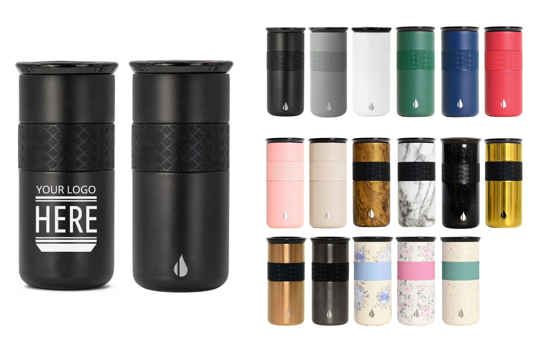 Elemental® Artisan 16oz Stainless Steel Tumbler with Ceramic Lid 23