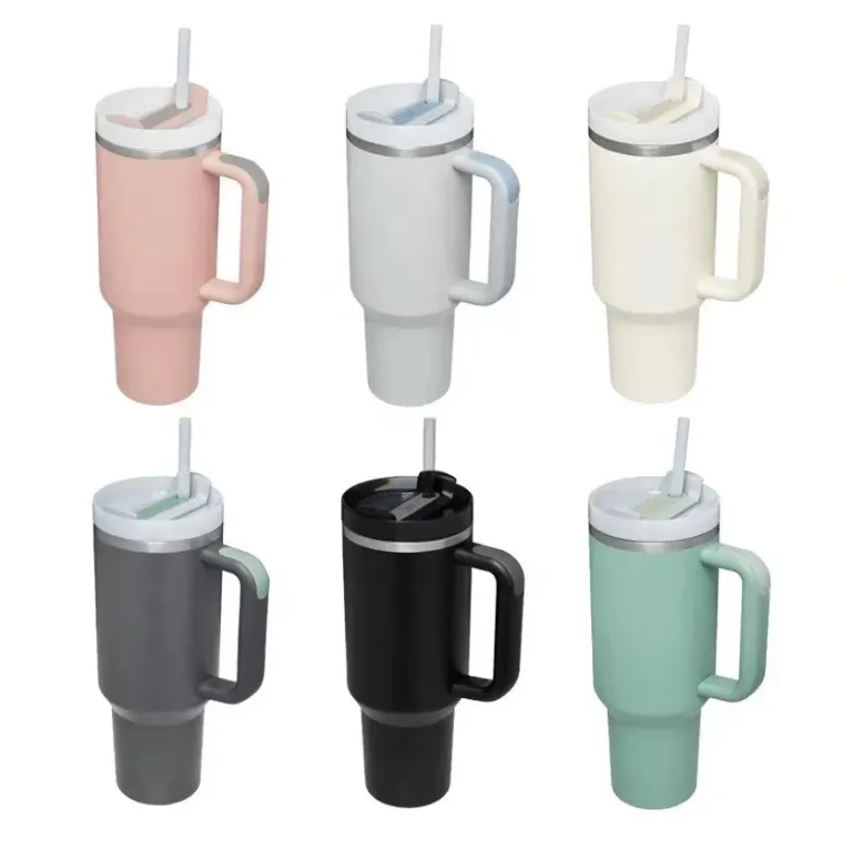40 Oz Tumbler With Handle And Straw Lid