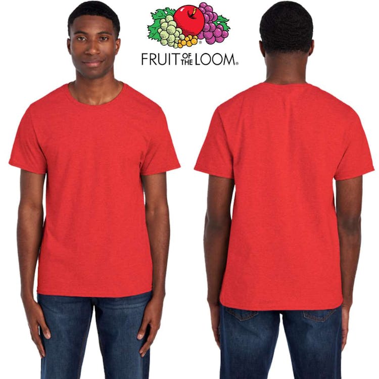 Fruit of the Loom Unisex T-Shirts - Size 3XL Fiery Red 3