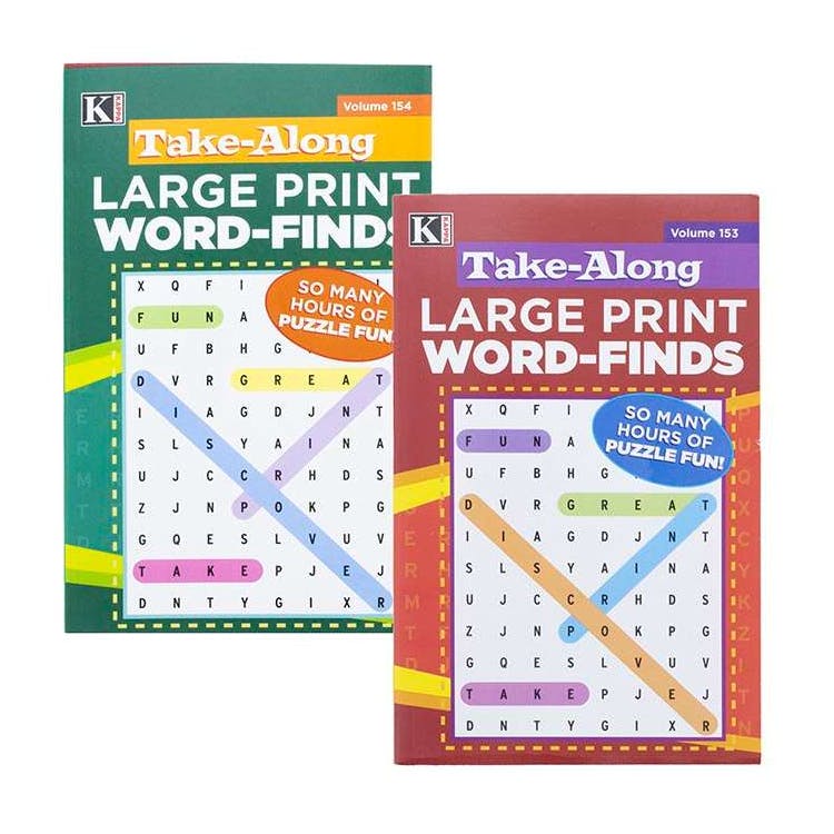 Take-Along Large Print Word Find Puzzle Books - Two Titles 3