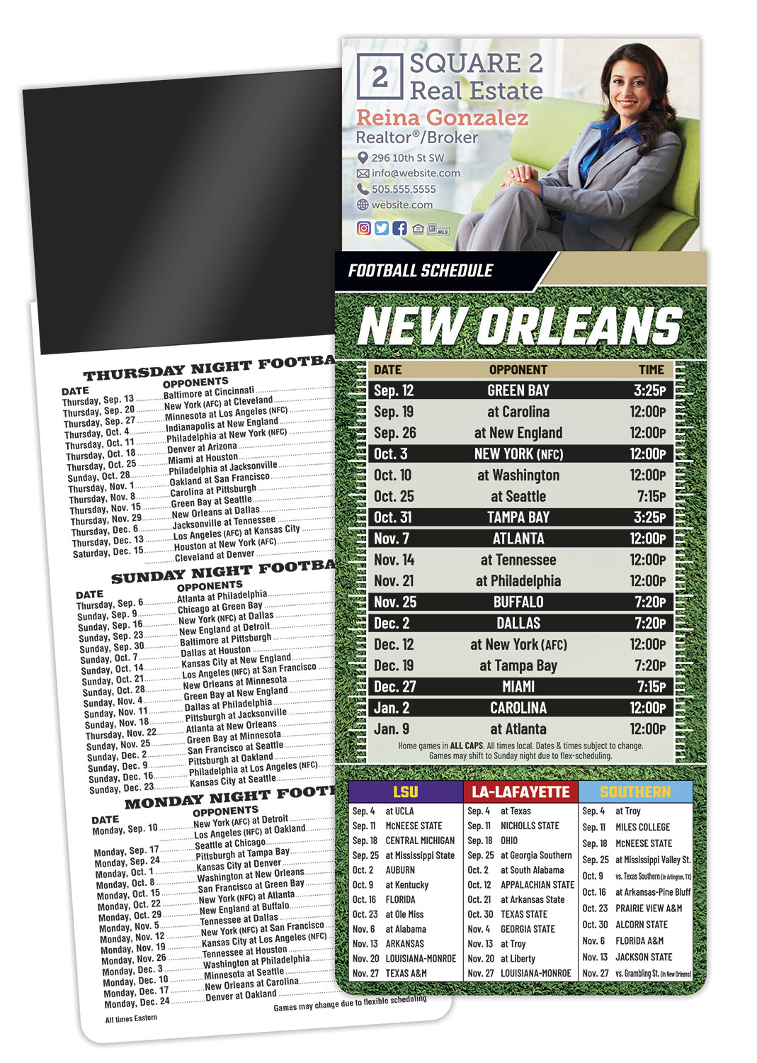 Magna-Card Business Card Magnet Football Schedules (3.5x9)